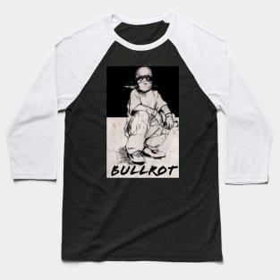 Bullrot Tag Noire Blanc et Nom Baseball T-Shirt